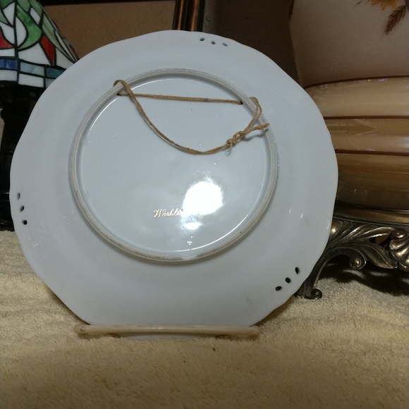 🎯.🎯 Vtg.Warbler Bird Twig Plate Hand Painted Yellow-Brown Mid Century - Picture 7 of 8